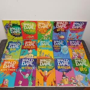 Roald Dahl Complete 15 Book Box Set Matilda BFG Charlie Chocolate